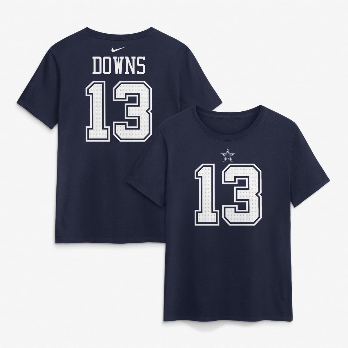 Nike Women's Nike Caleb Downs Navy Dallas Cowboys Name & Number T-Shirt ...