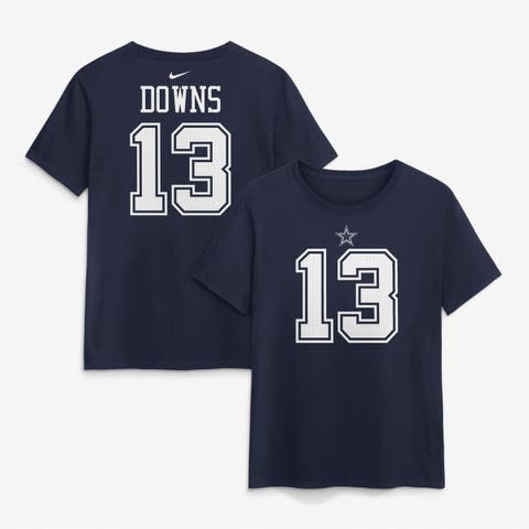 Women's Nike Caleb Downs Navy Dallas Cowboys Name & Number T-Shirt