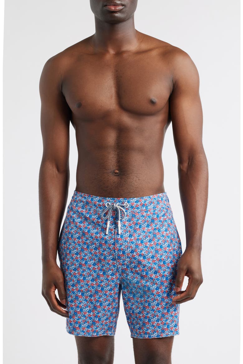 Freesia Swim Trunks, Main, color, NAVY