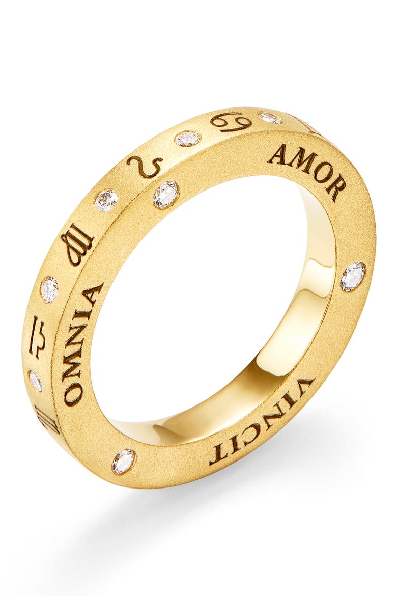 Astrid Zodiac Diamond Band Ring, Alternate, color, YELLOW GOLD