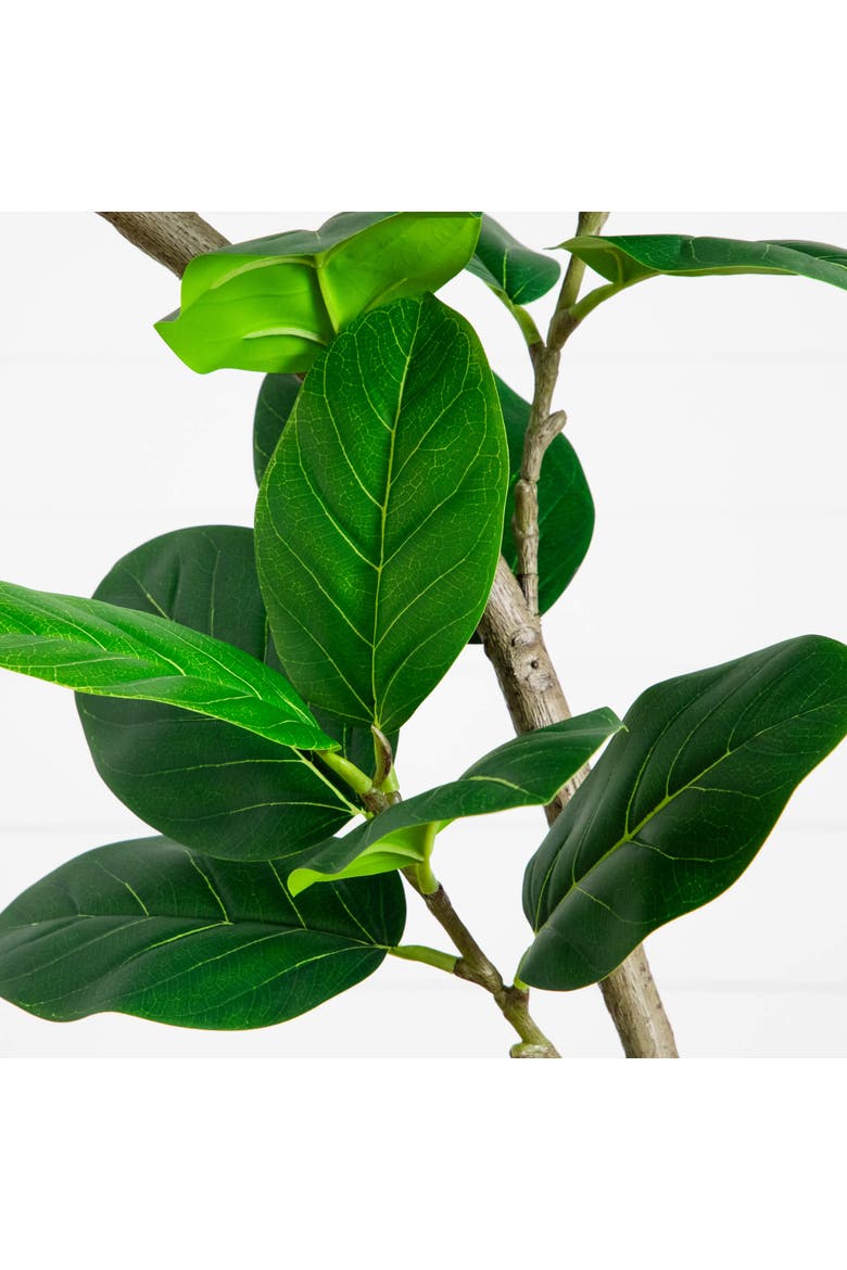7-ft Artificial Curved Trunk Audrey Ficus Tree, Alternate, color, Green