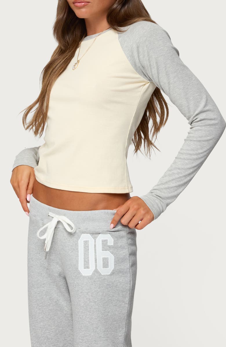 EDIKTED Raya Crop Top, Alternate, color, Yellow