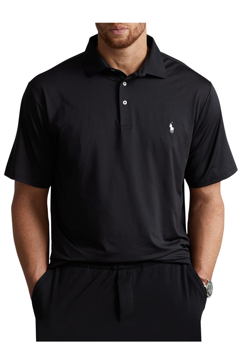 Big & Tall Performance Polo Shirt, Main, color, BLACK