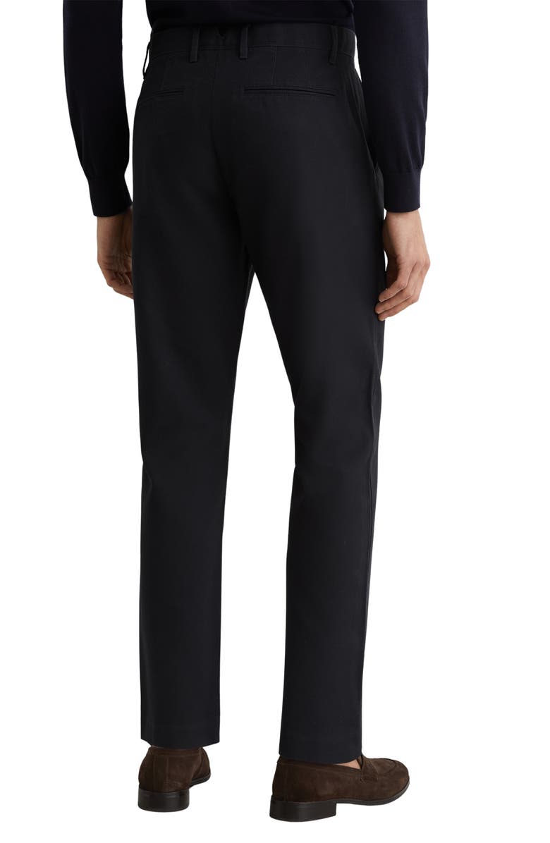 Reiss Dobby Slim Fit Cotton Piqué Chinos, Alternate, color, Navy