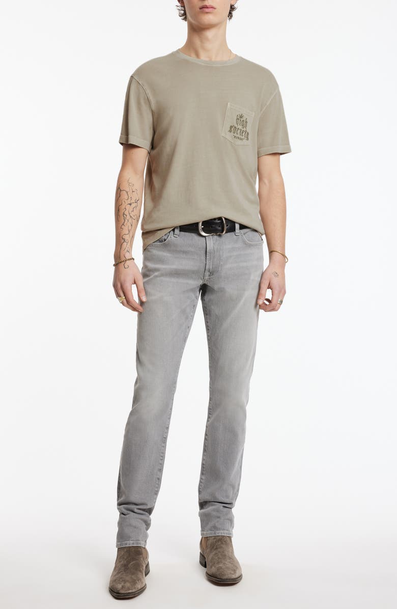 John Varvatos High Society Organic Cotton Graphic Tee, Alternate, color, Fossil Grey