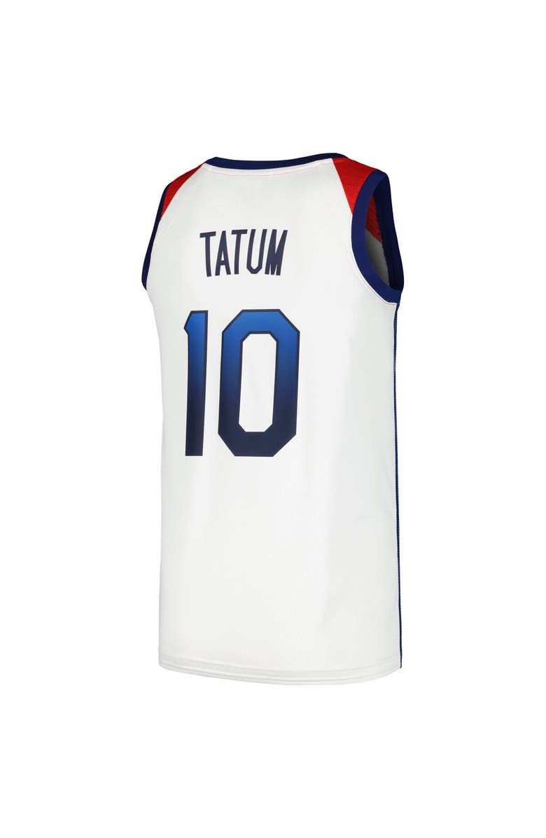Nike Men's Nike Jayson Tatum White Team USA Swingman Player Jersey, Alternate, color,