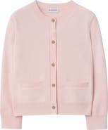 Burberry Check Patch Wool Cashmere Cardigan