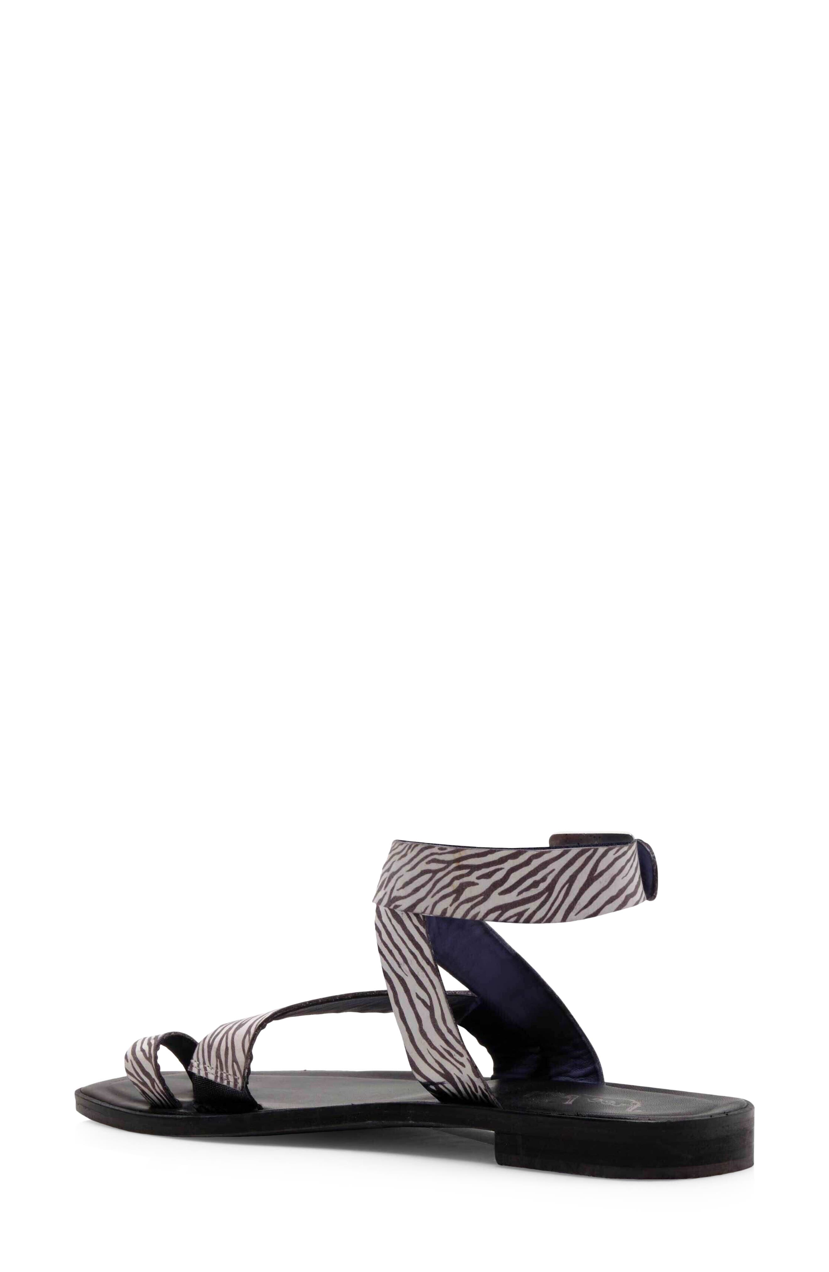 Romeo Wrap Sandal, Alternate, color, ZEBRA