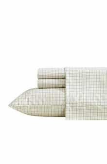 Nautica Calms Seas Gingham 200 Thread Count Cotton Percale Sheet Set