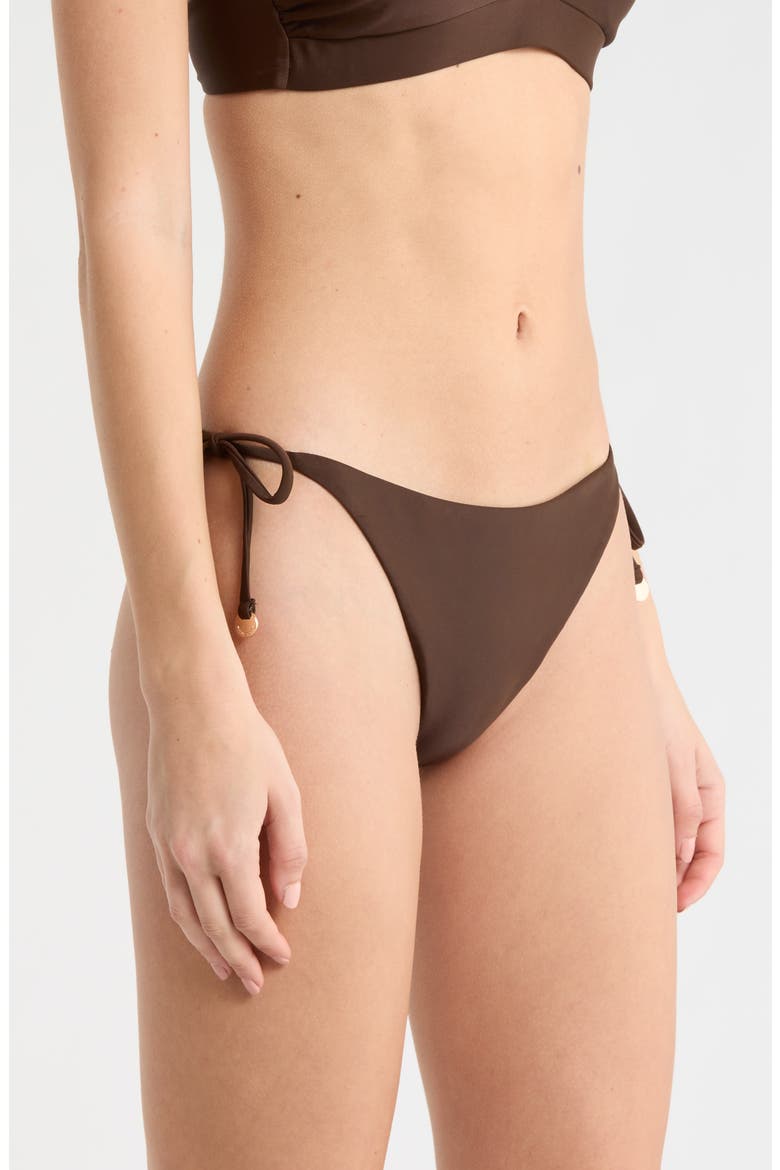 Benni Side Tie Bikini Bottoms, Alternate, color, BEACH BROWN