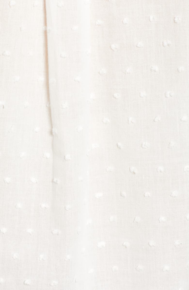 1901 Tie Front Button Down Clip Dot Shirt, Alternate, color, 