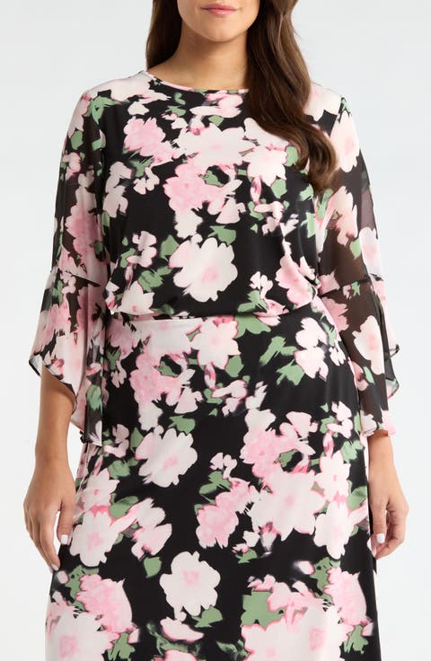 Ruffle Sleeve Top (Plus)