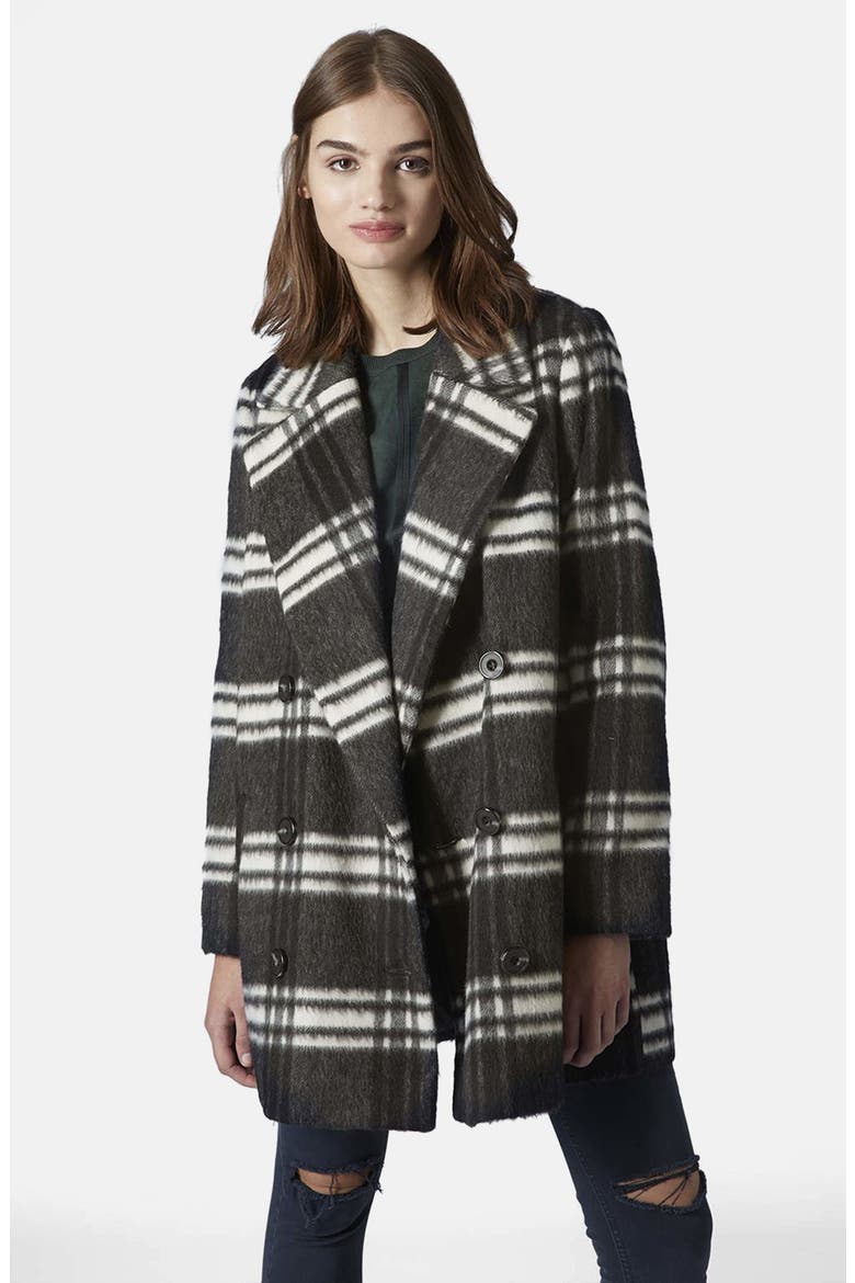 Double Breasted Pea Coat, Main, color, GREY
