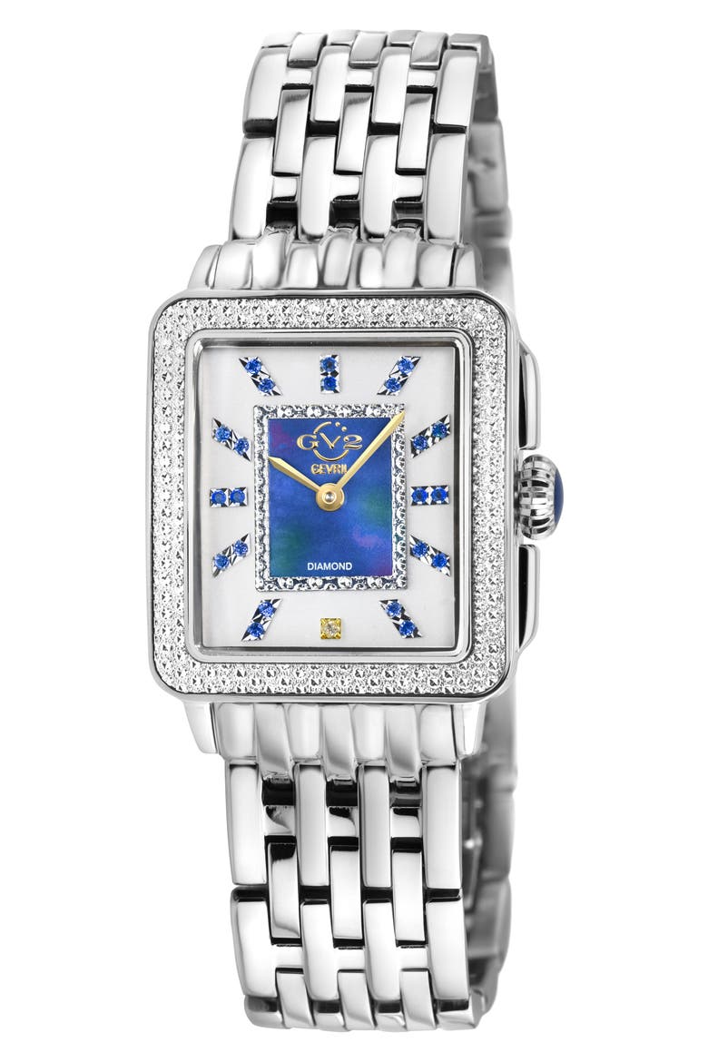 Padova Diamond Bracelet Watch, 27mm x 30mm - 0.0116ct., Main, color, STAINLESS STEEL