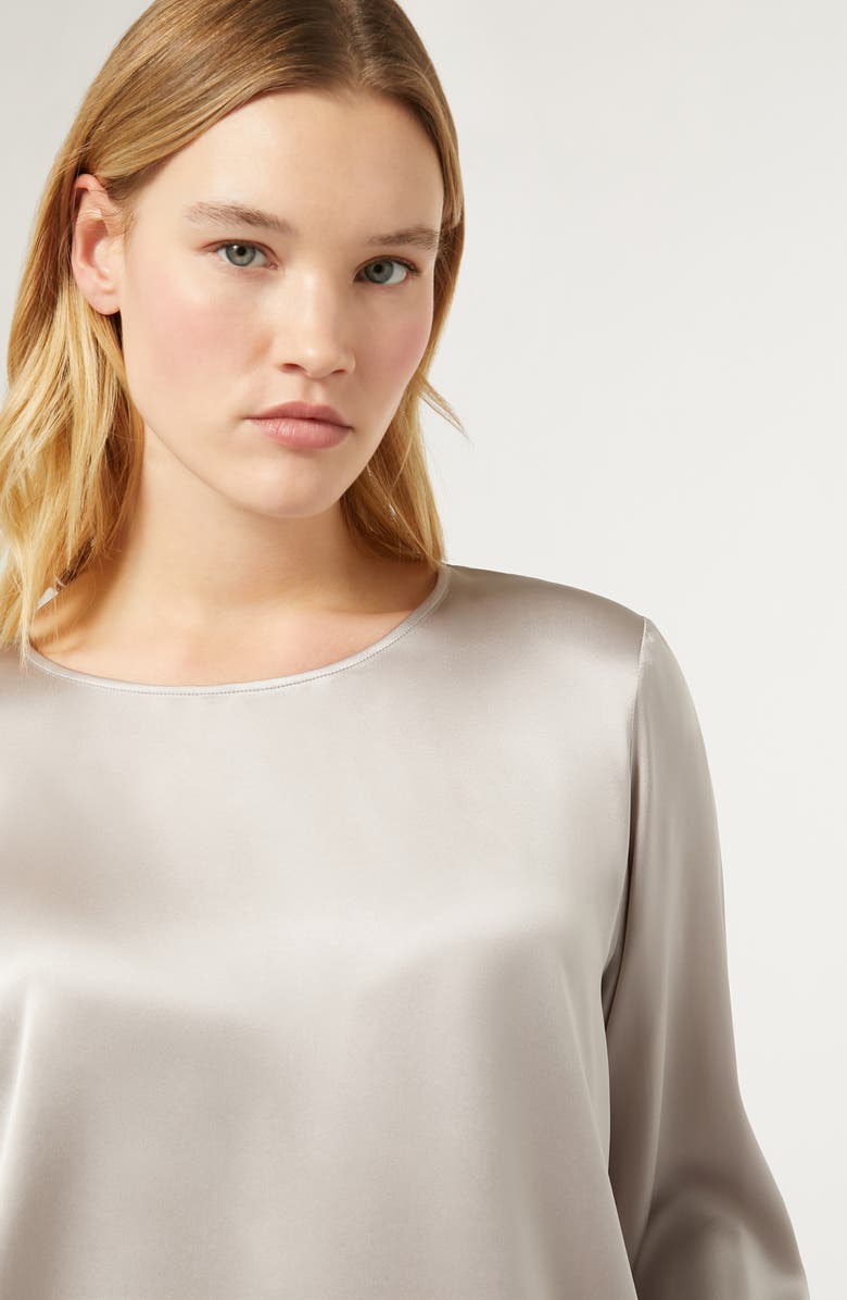 Marina Rinaldi Ottelia Silk Satin Top, Alternate, color,