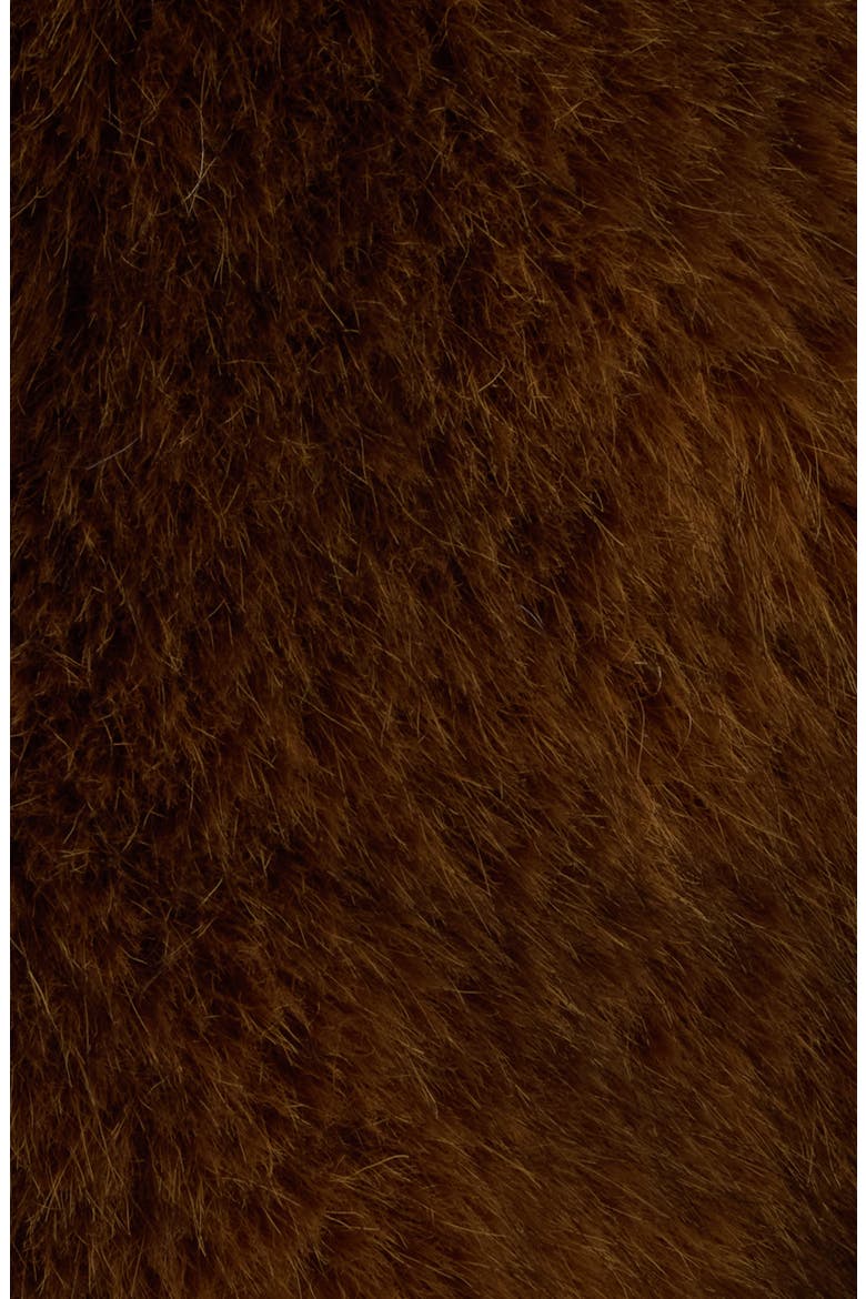 Aglae Boxy Faux Fur Coat, Alternate, color, OCHRE