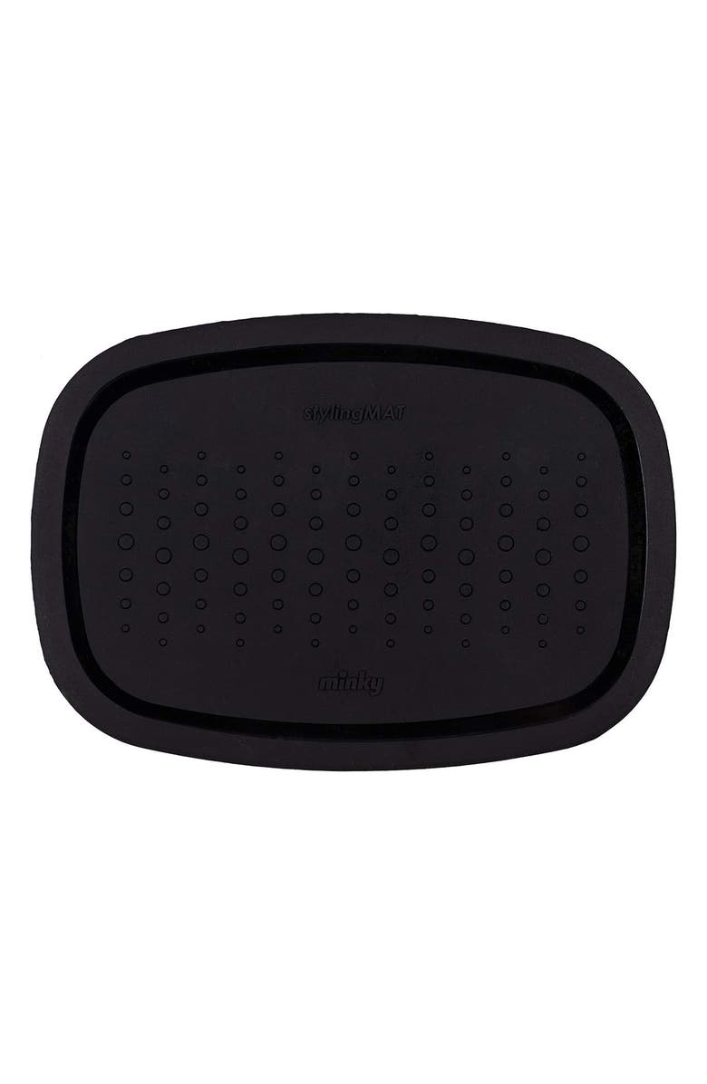 Minky Styling Mat, Main, color, Black