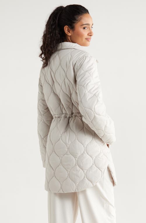 Zella Longline Onion Quilted Bomber Jacket
