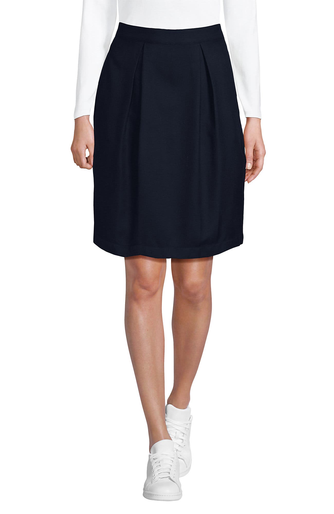School Uniform  Solid Pleated Skort Top of Knee - image 3