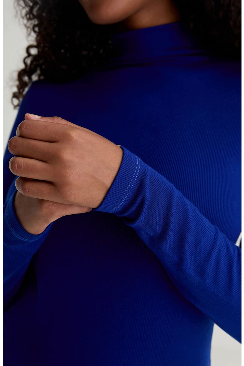 Chels Ribbed Turtleneck Sweater, Alternate, color, ENDLESS BLUE