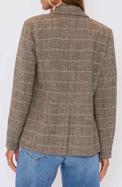 Vici Collection Elodie Plaid One-button Blazer In Brown