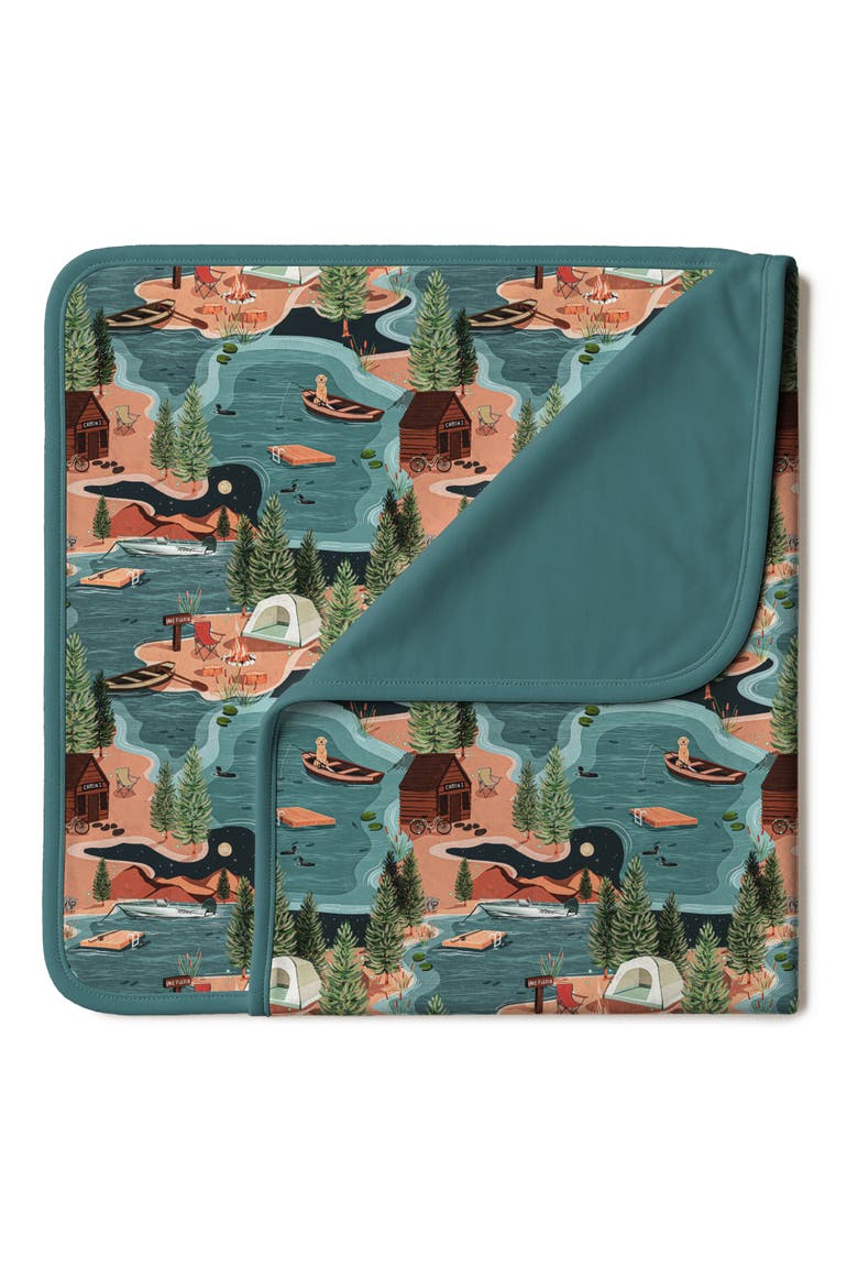 Lake Days Blanket, Main, color, Teal