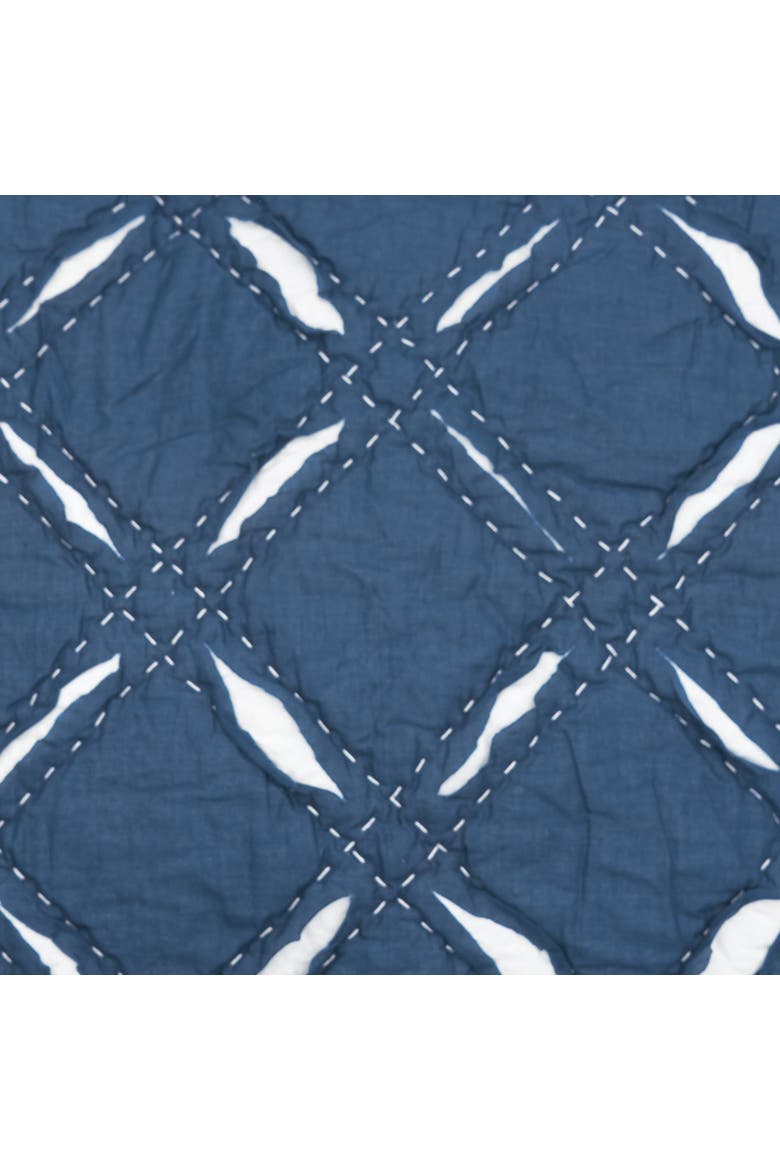 Parker Indigo Cotton Euro Sham 26" x 26", Alternate, color, Blue