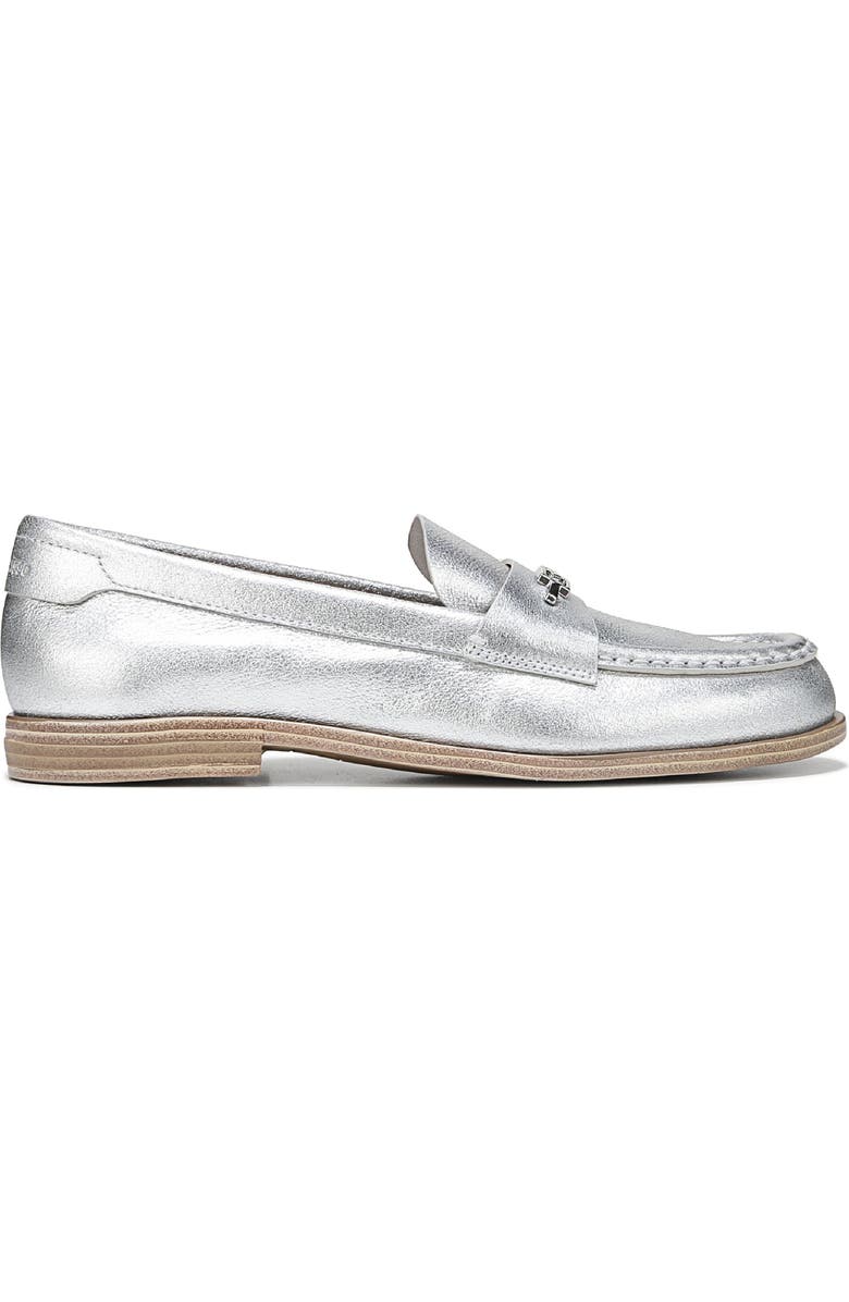 SARTO by Franco Sarto Riley Bit Loafer, Alternate, color, Silver Leather