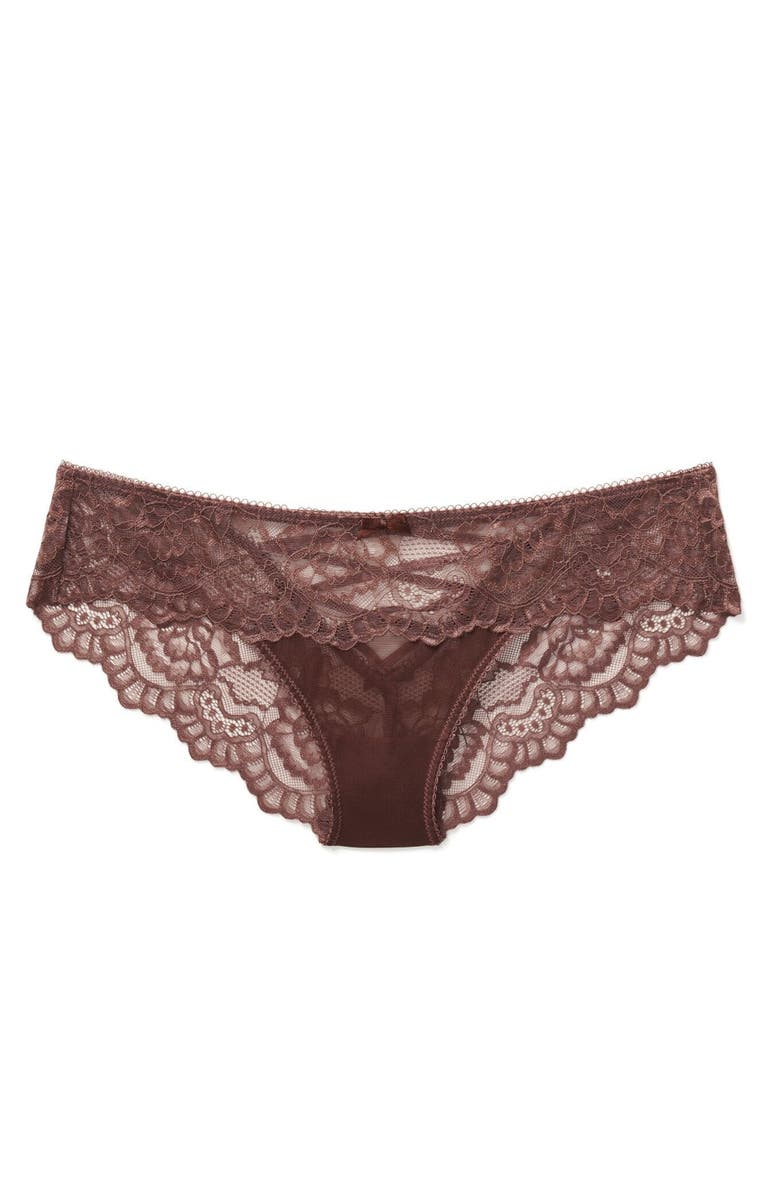 Adore Me Enny Bikini Panties, Alternate, color, Dark Brown