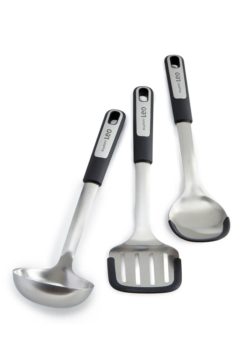 Graphite 3-Piece Stainless Steel Utensil Set, Alternate, color, GREY