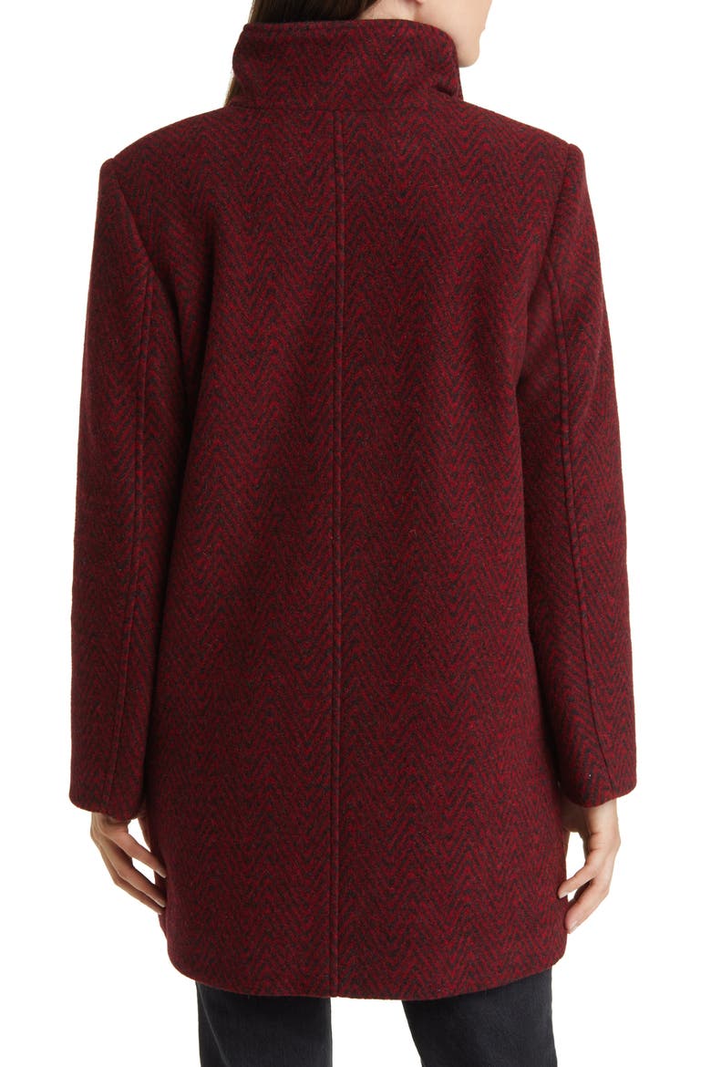 Camden Wool Blend Topper Coat, Alternate, color, CHARCOAL HERRINGBONE