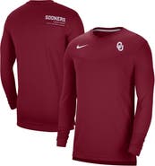 Nike Men's Nike Crimson Oklahoma Sooners 2022 Coach Performance Long Sleeve V-Neck T-Shirt