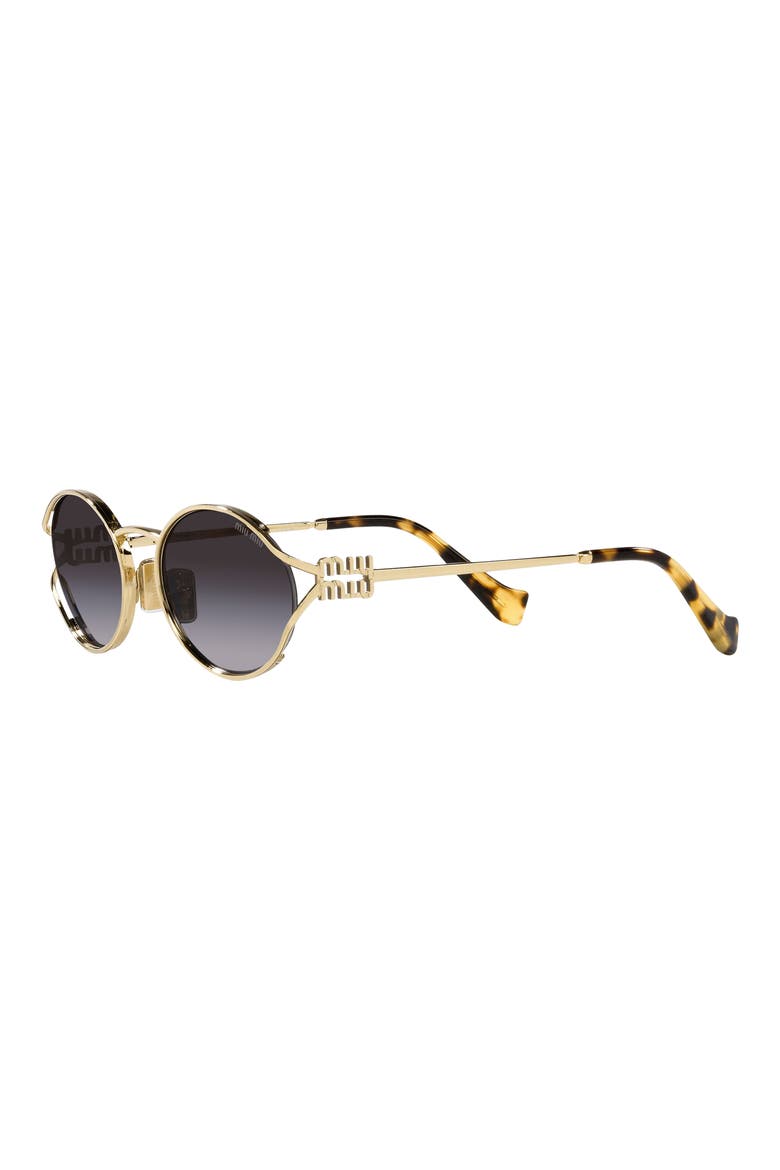 54mm Gradient Oval Sunglasses, Alternate, color, PALE GOLD