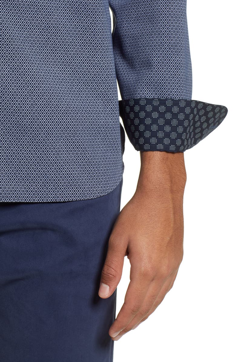 Ted Baker London Calligr Slim Fit Sport Shirt, Alternate, color, 