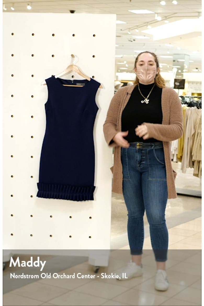 Pleat Hem Scuba Sheath Dress video