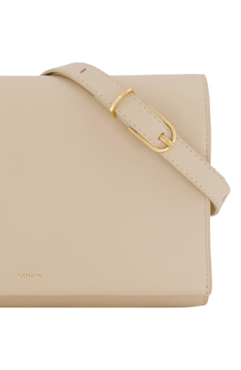 Vince Leather Crossbody Wallet, Alternate, color, Marzipan