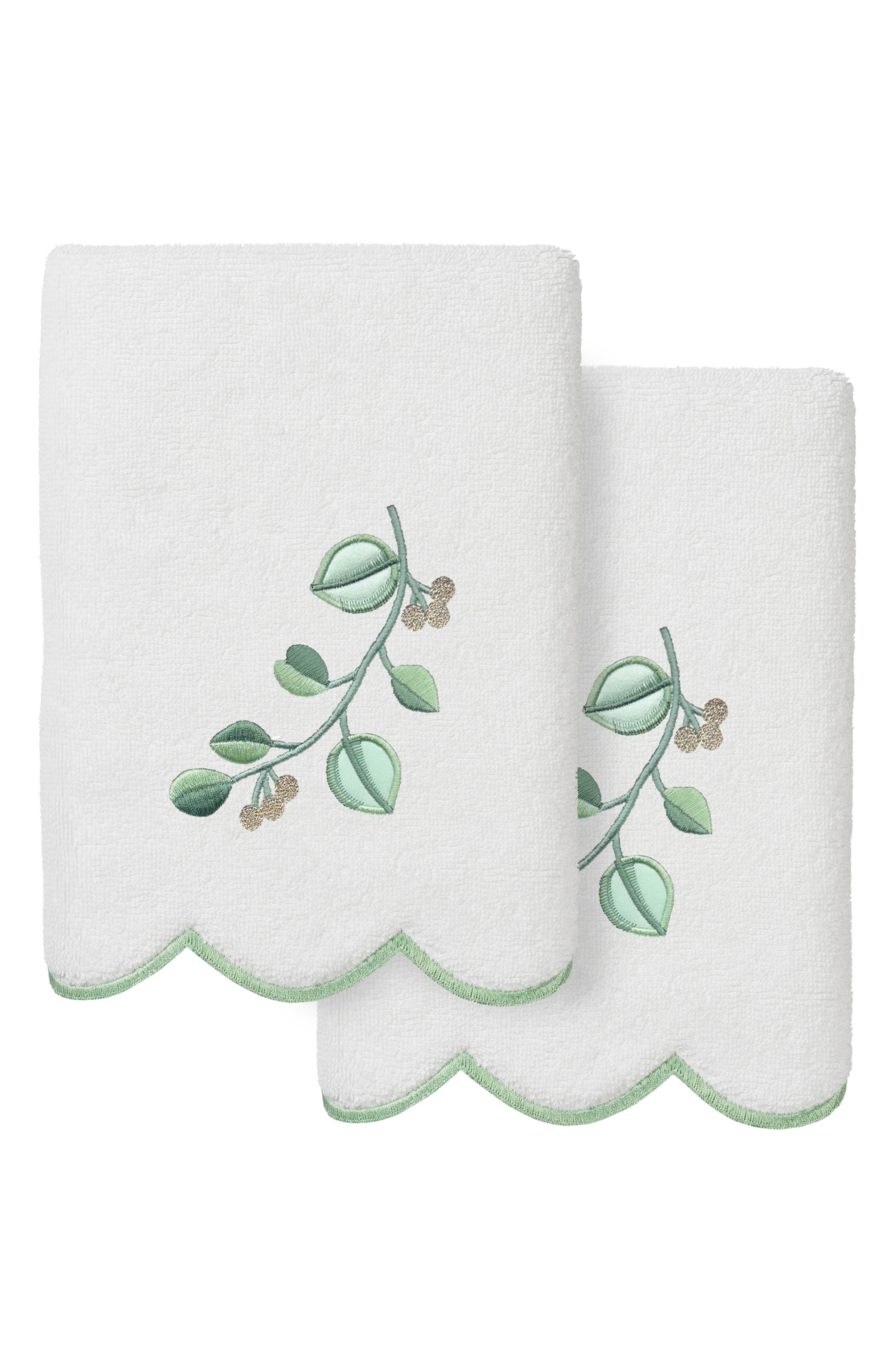 2-Piece Wild Branch Turkish Cotton Hand Towel Set