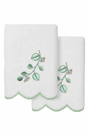 2-Piece Wild Branch Turkish Cotton Hand Towel Set