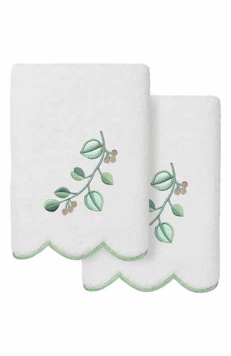 2-Piece Wild Branch Turkish Cotton Hand Towel Set