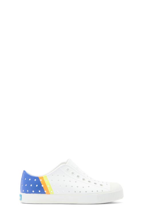 Native Shoes Jefferson Water Friendly Slip-on Sneaker In Shell White/white/blue