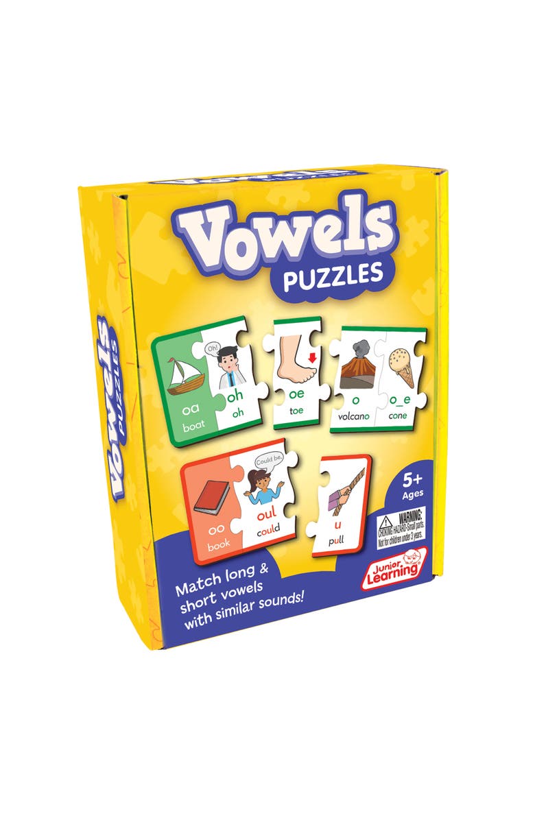 Junior Learning Vowel Puzzles Educational Learning Set, Alternate, color,