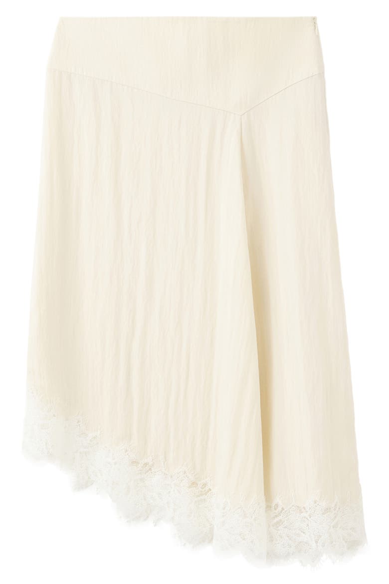 Lace Detail Asymmetric Skirt, Main, color, ECRU