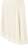 MANGO Lace Detail Asymmetric Skirt