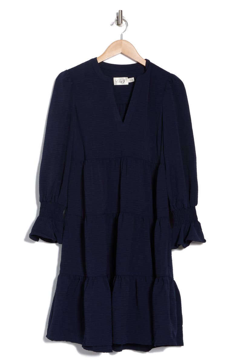 Eliza J Long Sleeve Tiered Dress, Alternate, color,