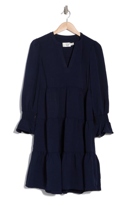 ELIZA J ELIZA J LONG SLEEVE TIERED DRESS