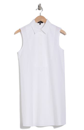 Theory Sleeveless Bib Polo Dress In White