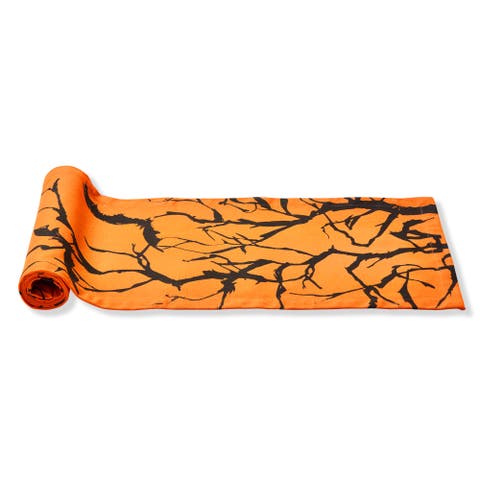 Spellbound Halloween Table Runner in Orange Cotton