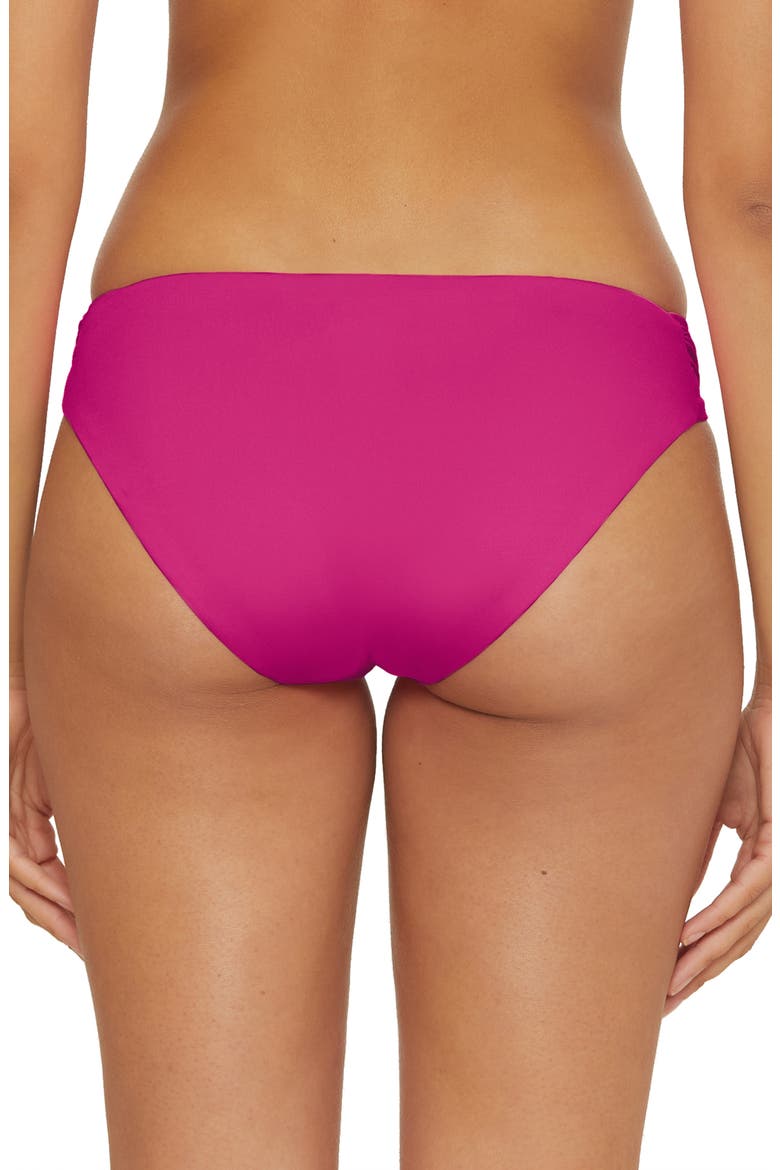 Monaco Side Tab Hipster Bikini Bottoms, Alternate, color, PINK