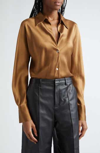 Vince Silk Button-Up Shirt