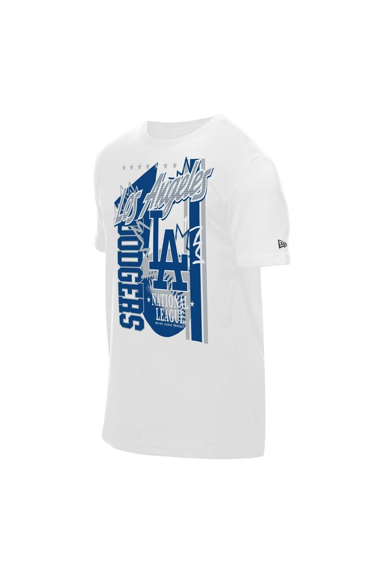 Men's New Era White Los Angeles Dodgers Big Graphic Domestic T-Shirt, Alternate, color, White